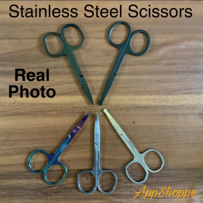 

Bergaransi Gunting Kumis Scissors Stainless Steel Nose Ear Trimming Multi-Purpose Diskon