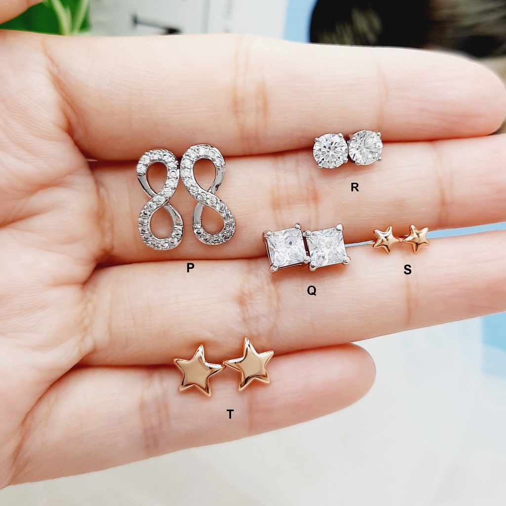 Anting Premium Anti Karat Jepit Tanpa Tindik Xuping Asli Lapis Emas Putih Silver Daun Telinga - BE211