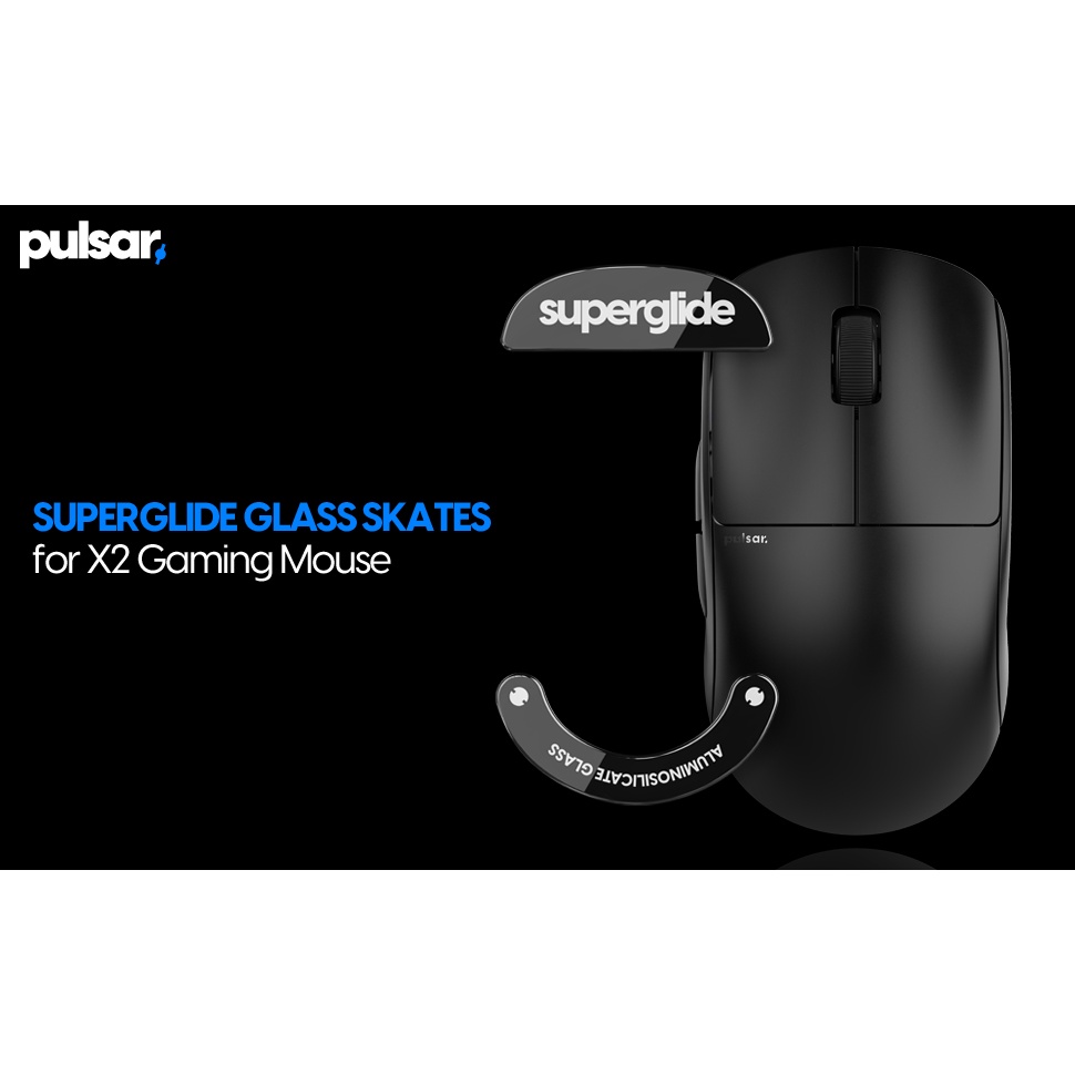 Pulsar SuperGlide Glass Skates For X2 / X2 Mini Wireless Gaming Mouse Feet X 2