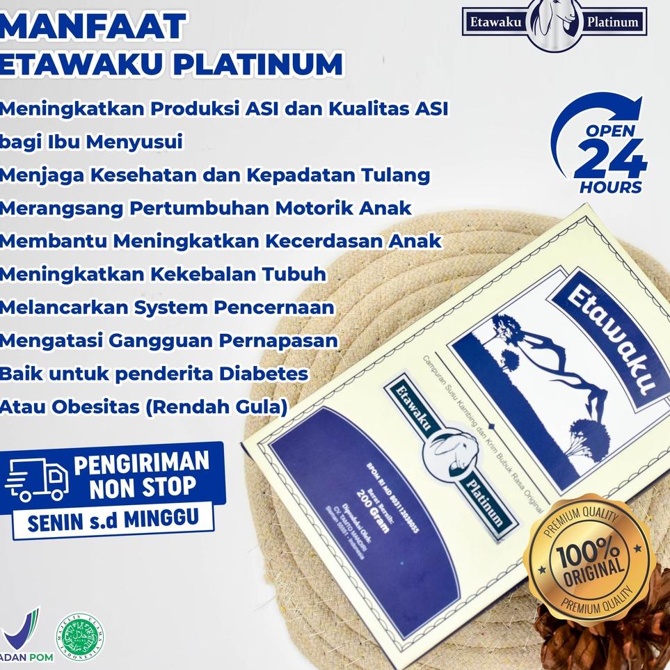 

Grosiran--Etawaku Platinum Paket 5 Susu Kambing Etawa Kualitas Premium - Bergizi Tinggi Kalsium & Rendah Lemak Tingkatkan Imunitas Kekebalan Tubuh Optimalkan Kepadatan Tulang Atasi Masalah Pernapasan Pernafasan Asma Bronkhitis Bronkitis Radang Tenggorokan