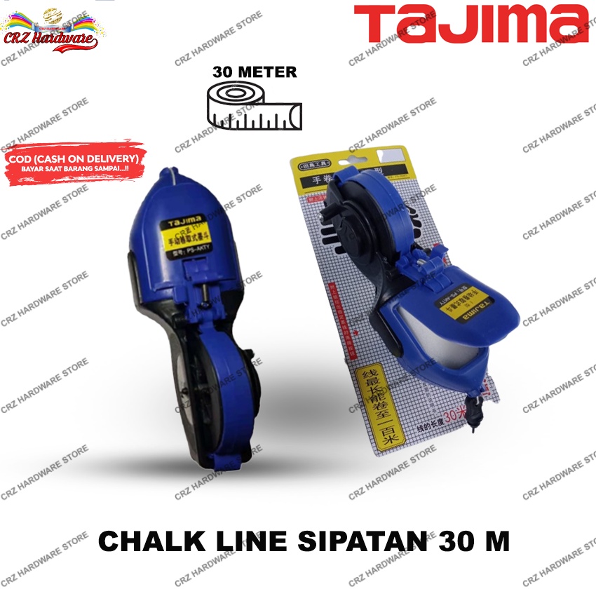 

TAJIMA Sipatan Chalk Line Penggaris Benang 30 Meter