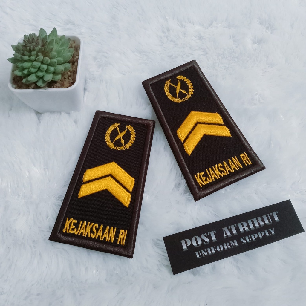 Pangkat PDH 2A-2D Bordir TU KEJAKSAAN / Pangkat KEJAKSAAN Terbaru / Post Atribut