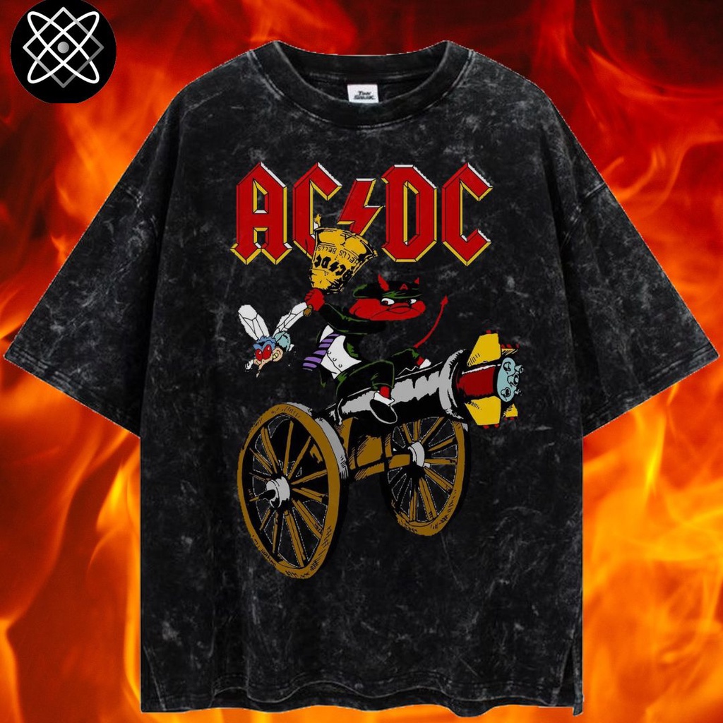 LASTHOPE 'ACDC' OVERSIZE WASHING TSHIRT / KAOS ATASAN TSHIRT TEE WASHING ACID WASHED STONEWASH OVERS