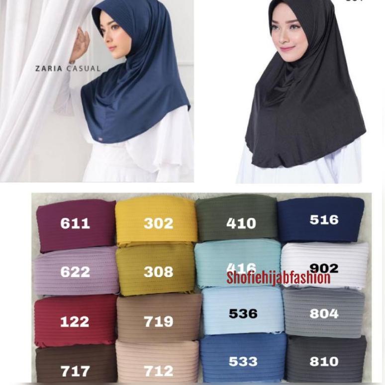 BERGO ELZATTA ZARIA CASUAL HIJAB INSTANT JILBAB POLOS KERUDUNG OLAHRAGA SENAM BERSEPEDA SPORT ▪ BEN.