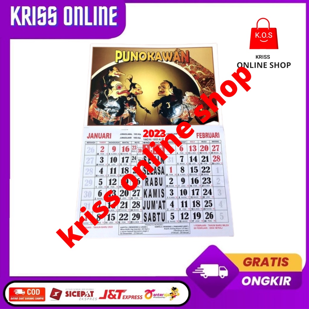 kalender Jawa kecil 2023 ( 10 ribu 3 pcs )