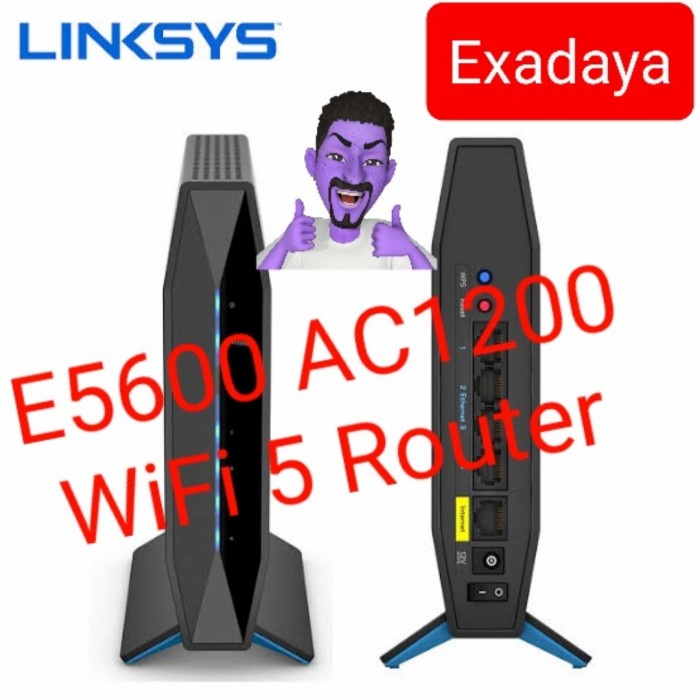 Lucu Linksys E5600 Dual-Band Ac1200 Wifi 5 Router E5600-Ah Bagus