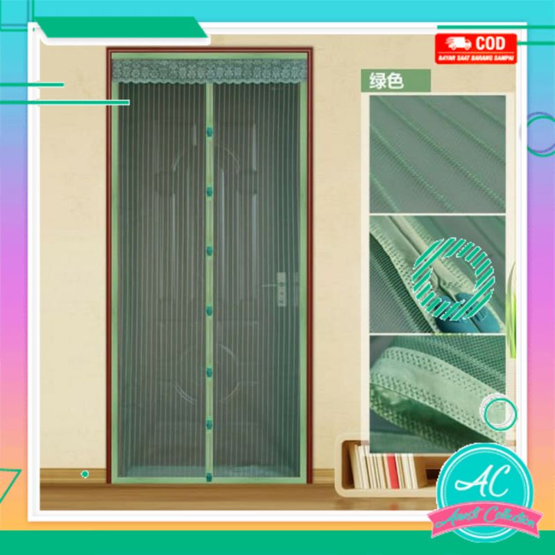Tirai pintu magnet kelambu anti nyamuk serangga kecoa