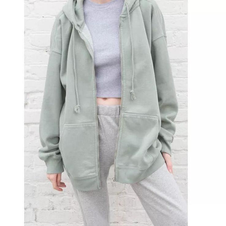 Booming OVERSIZE HOODIE POLOS SLETING ZIPER | JACKET SWEATER WANITA OVERSIZE