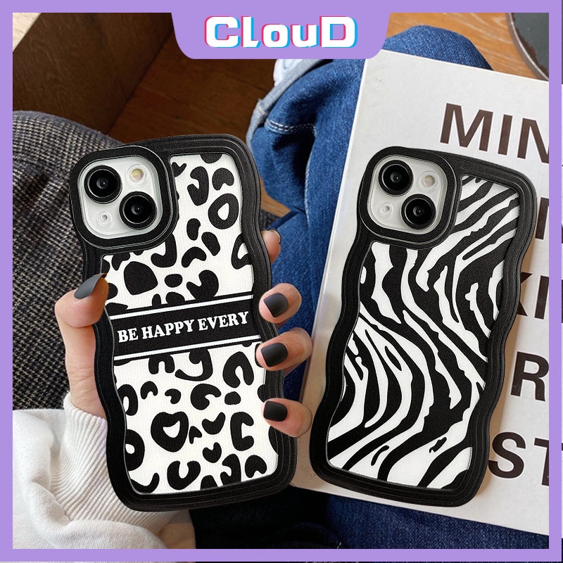 Casing Leopard Soft Tpu Case Realme C35 C33 C30 C15 C20A C20 C21Y C12 C11 C25 C25Y C3 C25s Realme 6i 5s 10 8 9 7 7i 5i 5 C1 Tepi Bergelombang Motif Zebra Anti Jatuh Garis Tidak Teratur Cover