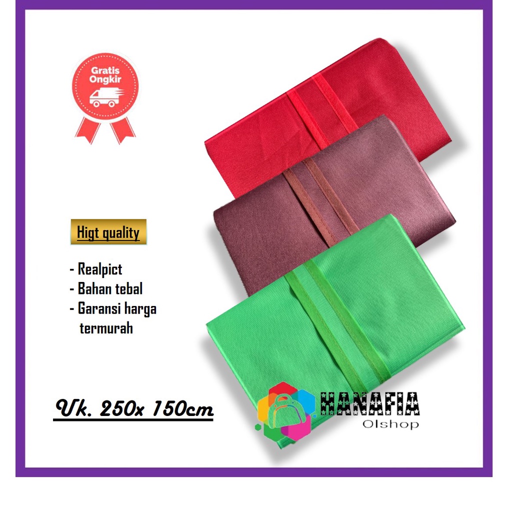 TIKAR LIPAT POLOS / TIKAR PIKNIK UKURAN 250X150 / TIKAR TAMASYA