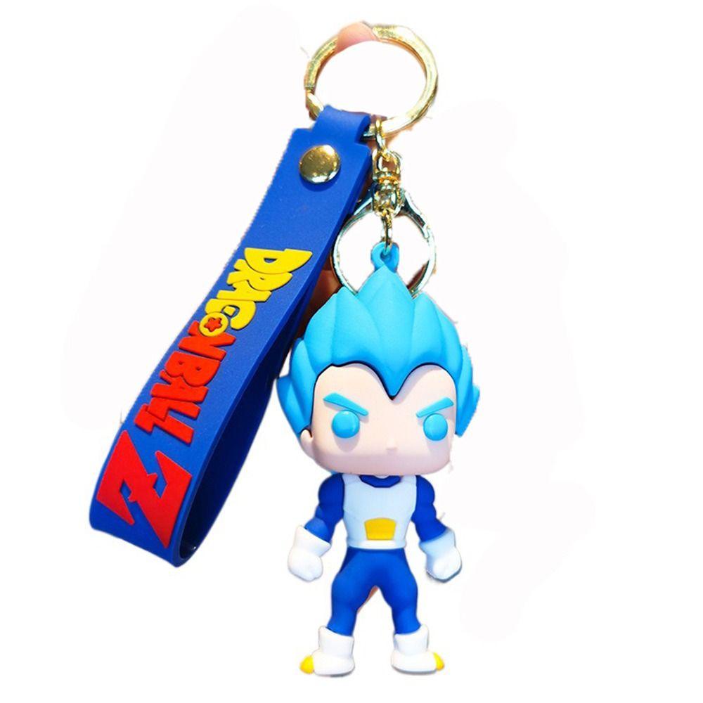 Lanfy Dragon Ball Gantungan Kunci Trendi Lucu Hadiah Hadiah Anime Action Figure Vegeta Kartun Kunci Gesper Son Goku Key Lanyard