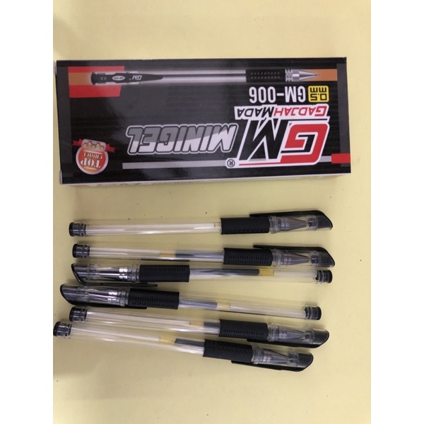 

Bolpen gajahmada minigel GM-006 hitam 0.5mm isi 12