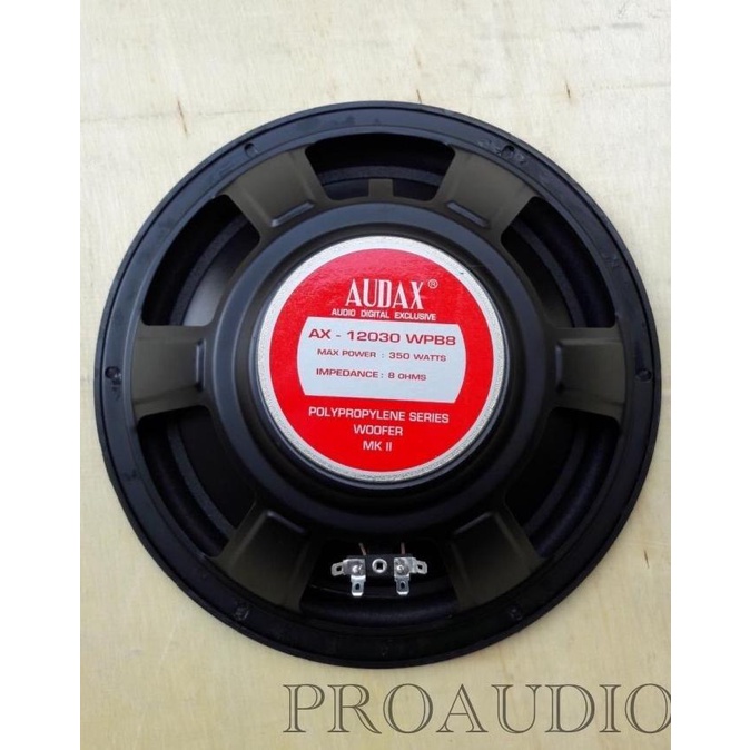 Komponen speaker audax woofer 12 inch AX 12030 WPB8