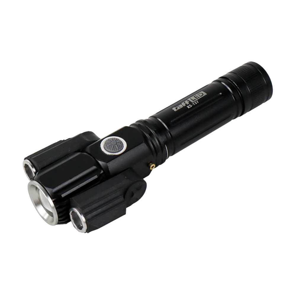 TaffLED Senter LED Outdoor Telescopic Zoom T6 + 2 x XPE 15000 Lm - KS-737