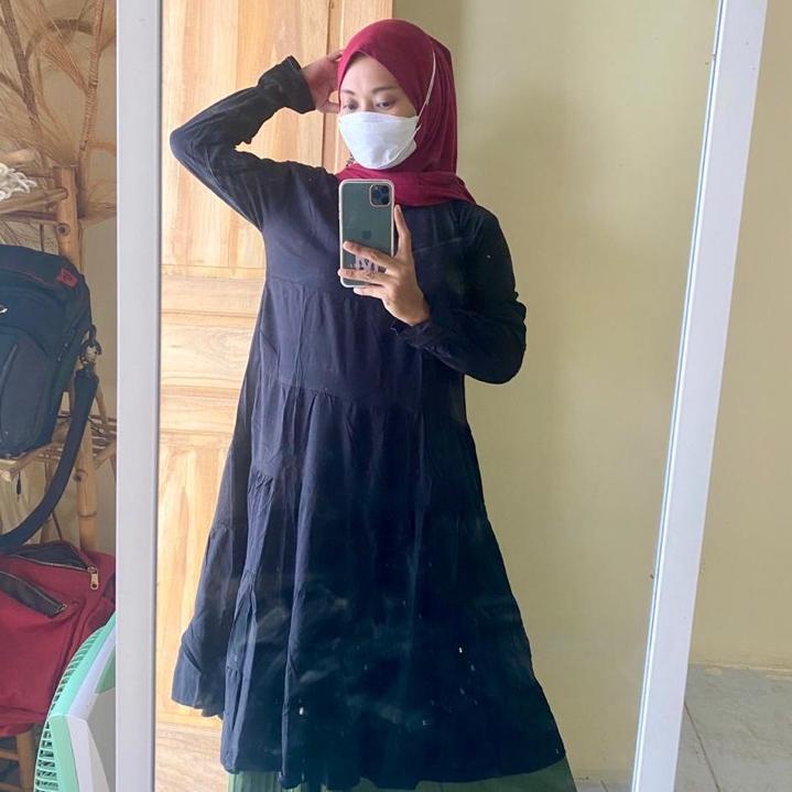 Terbaru Atasan tunik Cempaka Full Ruffle