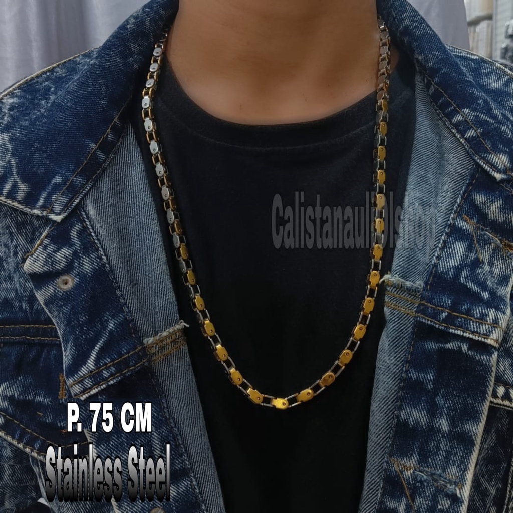 KALUNG COWO RANTAI UNIK PERHIASAN EMAS KOREA ANTI KARAT DAN ANTI LUNTUR