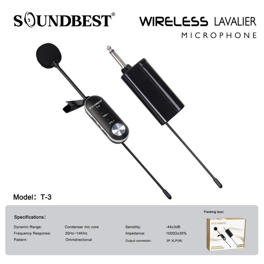 Mic wireless jepit soundbest T3 T 3