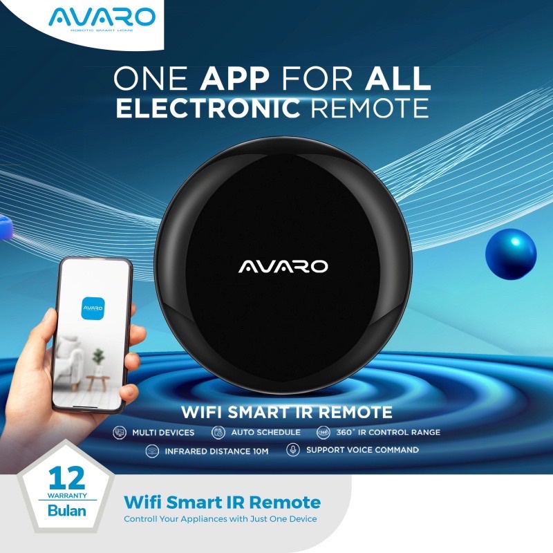 AVARO Smart UNIVERSAL IR REMOTE Wifi Wireless IoT For Home Automation