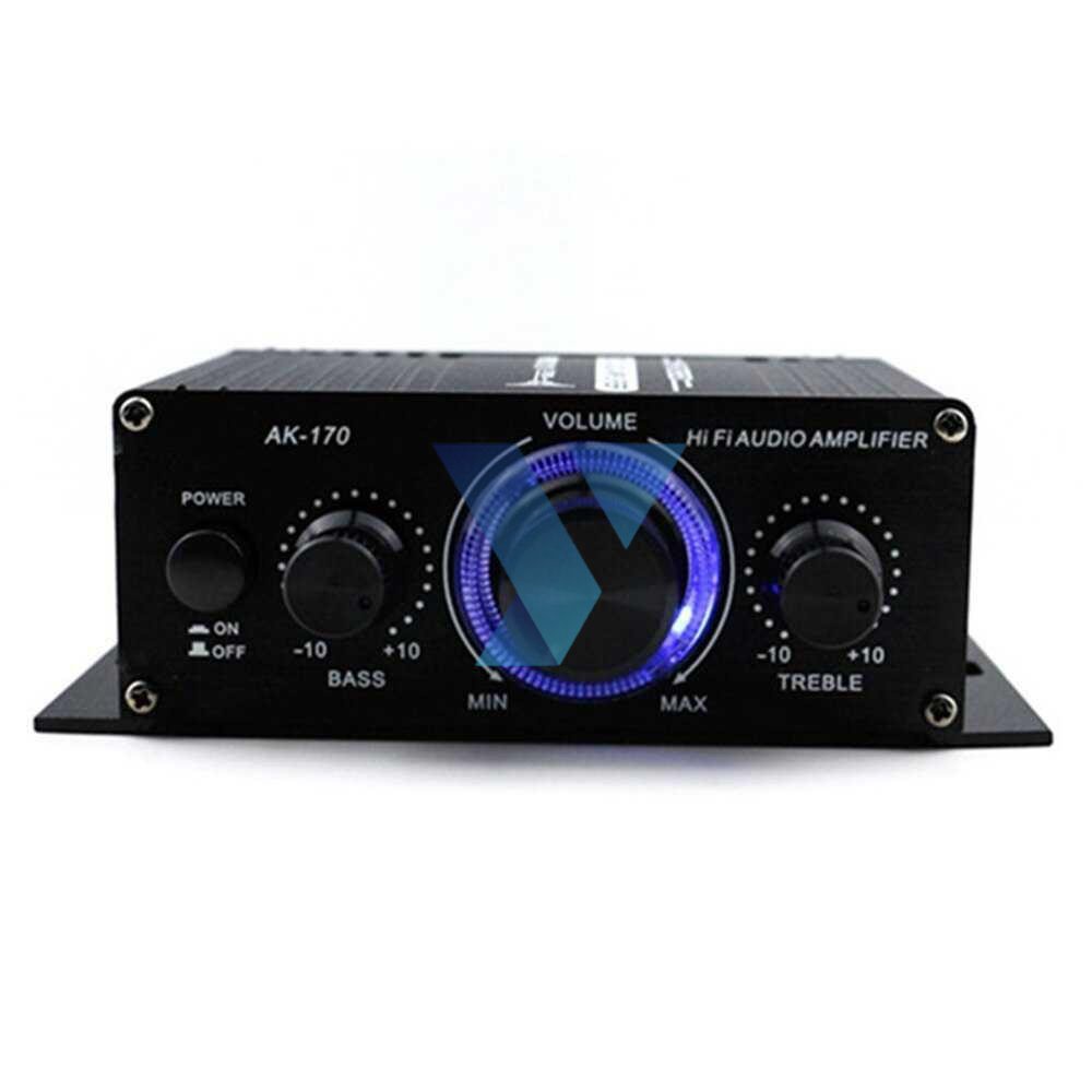 ANENG HiFi Mini Stereo Car Amplifier Treble Bass Booster - AK170 ( Al-Yusi )