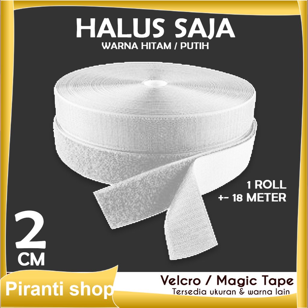 

Perekat Velcro Halus Ukuran 2 CM Magic Tape Kretekan 18 METER