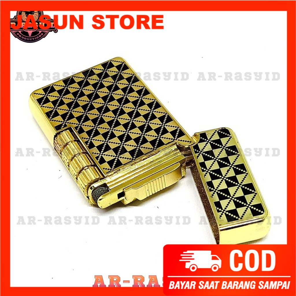 Bisa COD! Korek Api Dupont Api Gas Motif Batik Ornamen 3843