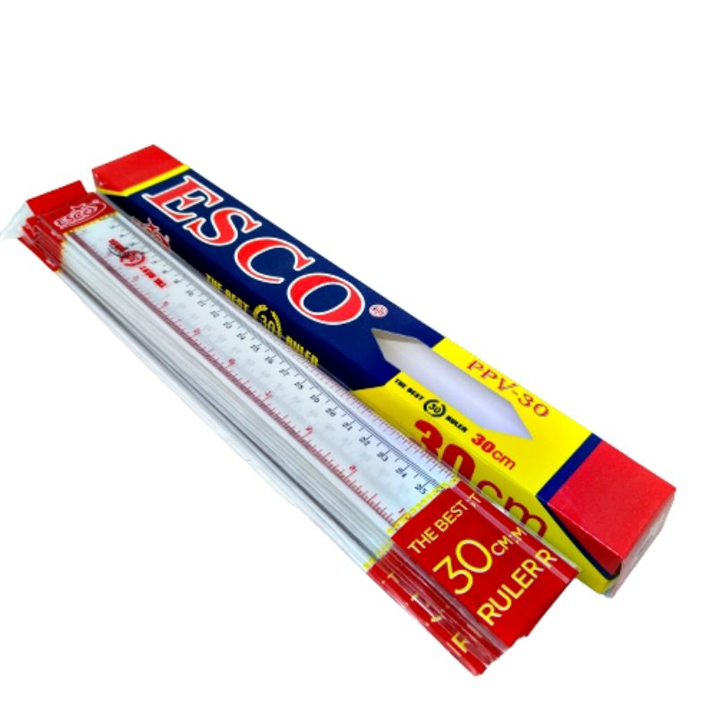 [ERA] Penggaris 30cm The Best Ruler  Esco isi 12pcs