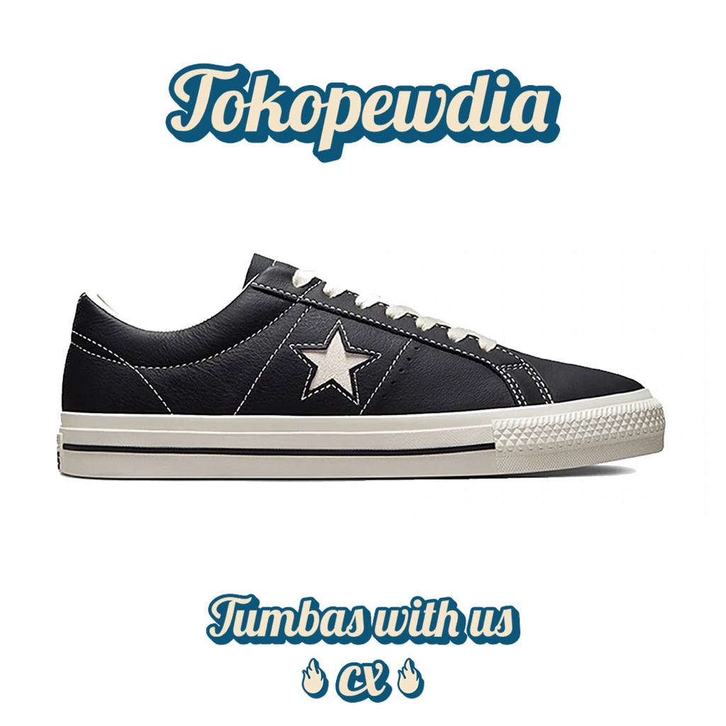 Converse One Star Low Pro Leather Black / White / Egret