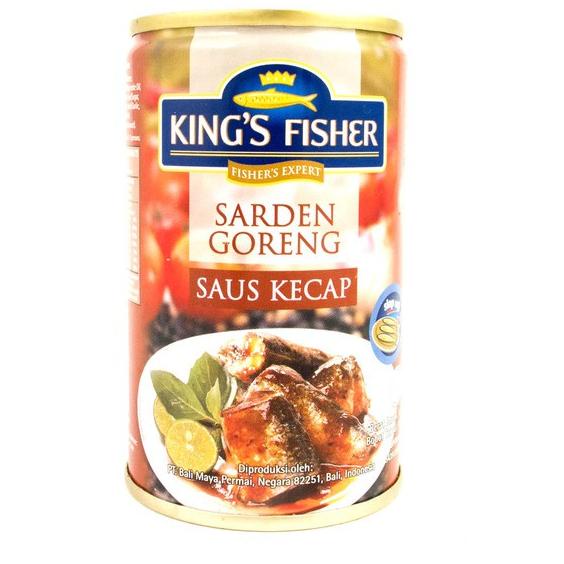 

10.10 Brands Festival King's Fisher Paket 2 pcs Sarden goreng kecap Makanan Kaleng 425g kings fisher serbuuu !