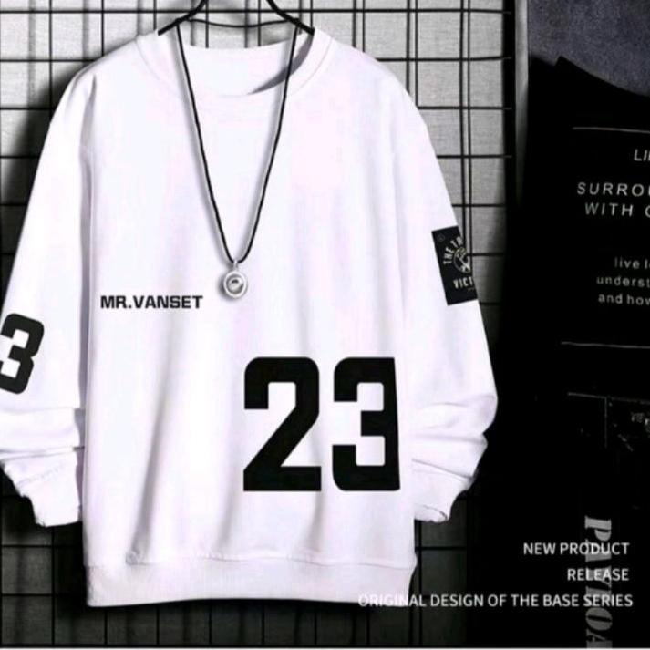 Rekomendasi sweater crewneck lengan panjang MR.VANSET/basic pria&wanita
