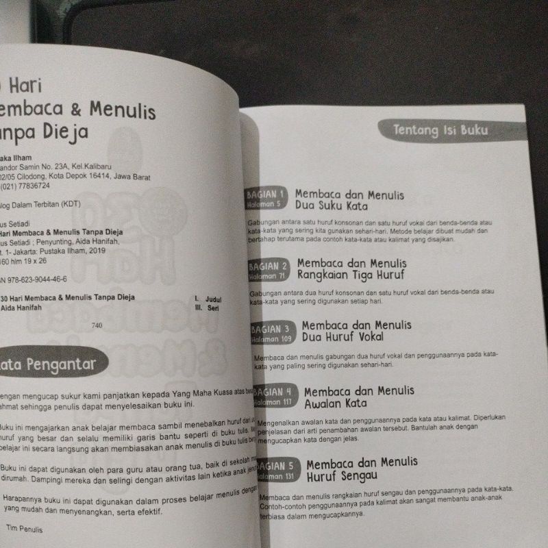 buku 30 hari membaca &amp; menulis tanpa di eja