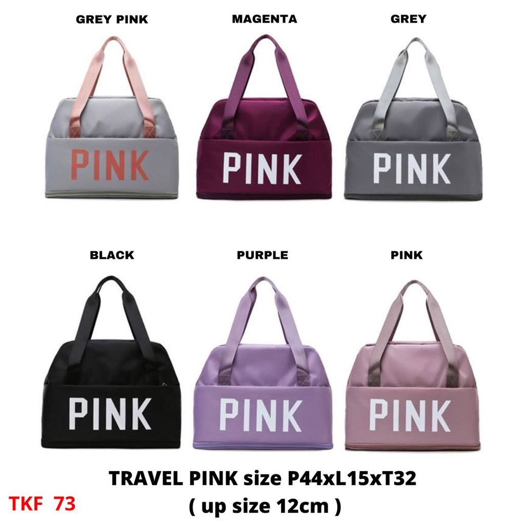 TAS TRAVELPINK / TAS DUFFLE GYM FITNESS OLAHRAGA / TRAVELLING FOLDABLE MURAH TFW 73 IMPORT