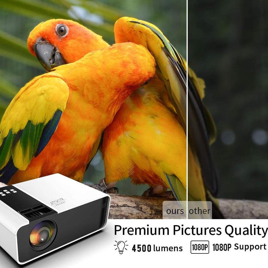 Grosiran--Ekleva G86 Portable Home HD 1080P Projector Nirkabel Kantor Cerdas Mengajar WiFi Proyektor