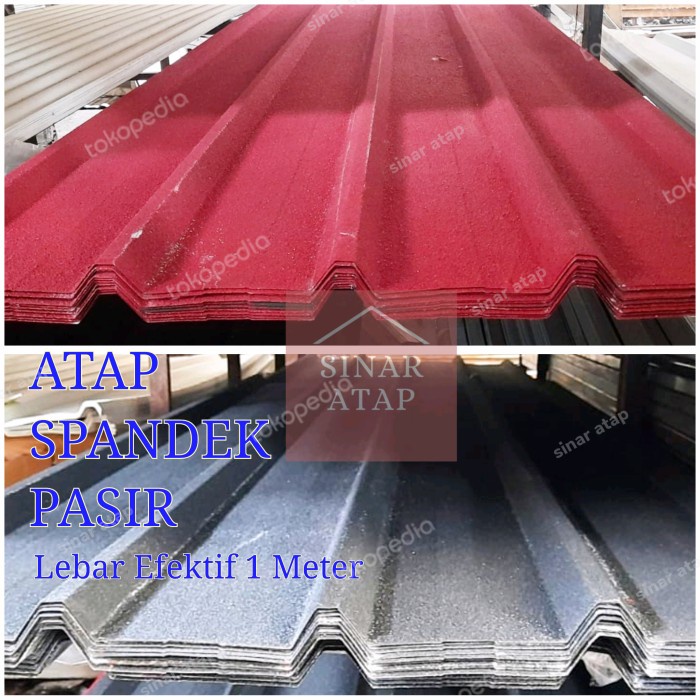 ATAP SPANDEK PASIR LEBAR EFEKTIF 1.050 TEBAL 0.30MM MERAH