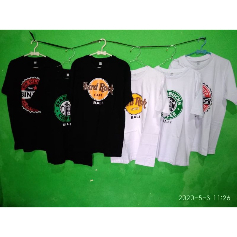 KAOS BALI HARDROCK, STARBUCKS, BINTANG BALI