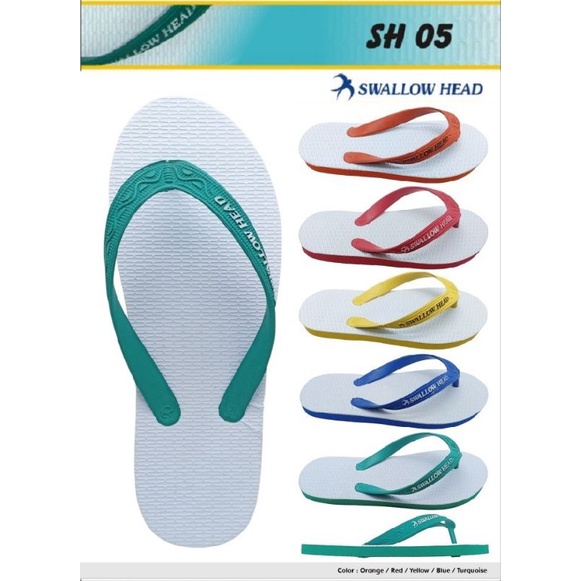 Swallow Head Classic Top Putih, Sandal Pria Wanita Remaja, Size 9 SD 12