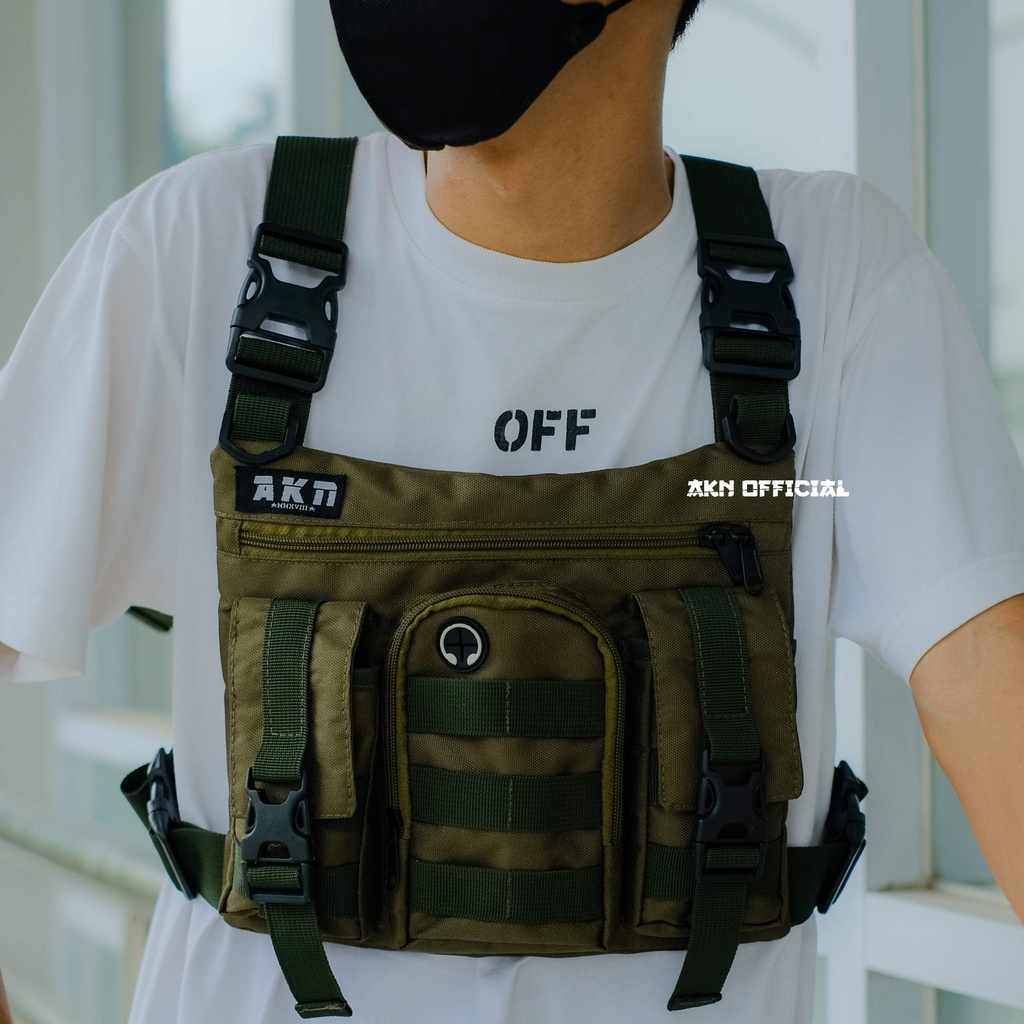 AKN Official - Chestbag Tas Pria Tactical Pelindung Dada Jamut Rig Bag Outdoor