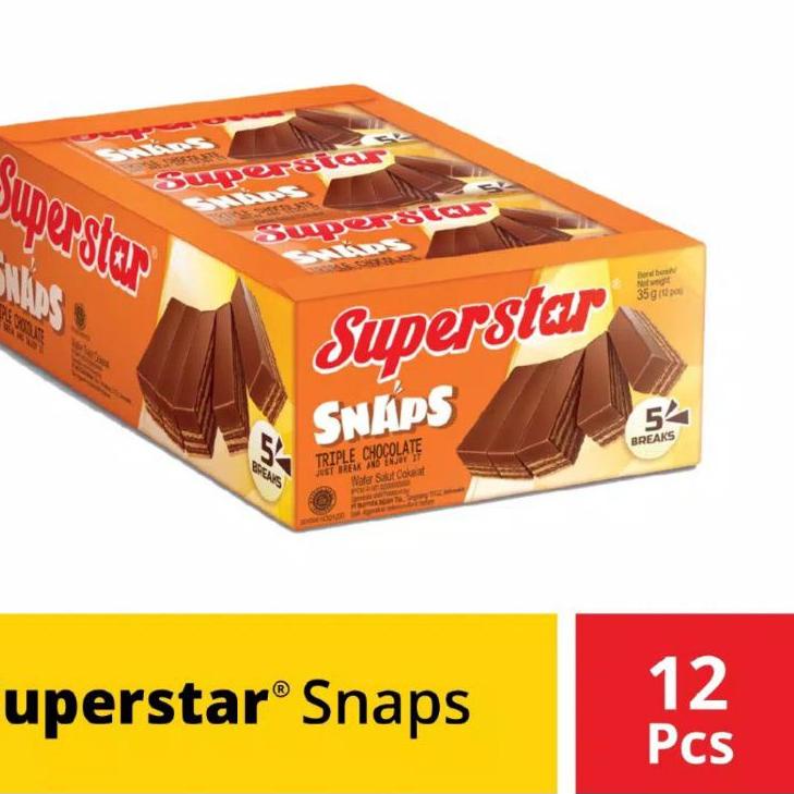 

Laku Keras--Superstar SNAPS triple coklat 1 box isi 12 pcs