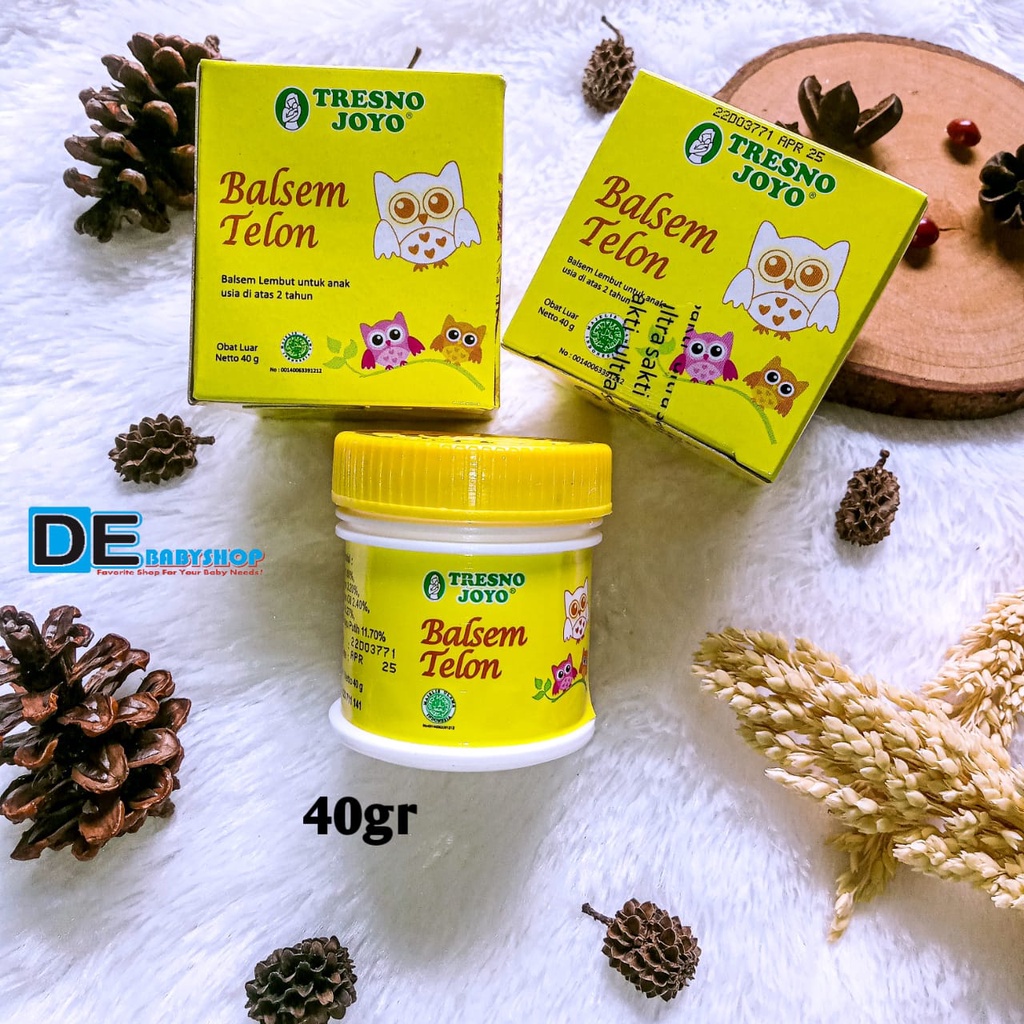 Tresno Joyo BALSEM 20gr &amp; 40gr DAN  Minyak Telon Herbal Plus CITRONELLA 100ml Free Telon reguler 30ml