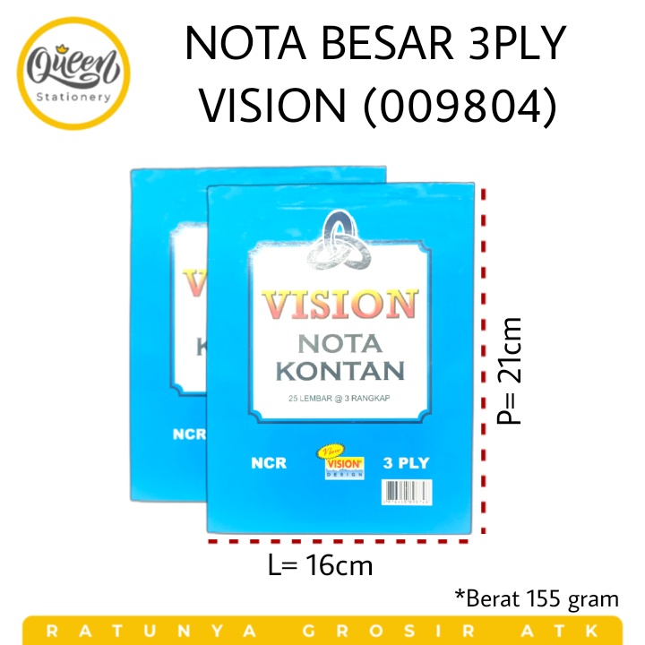 

1 PCS NOTA BESAR 3 PLY VISION (009804) - BUKU PEMBAYARAN KONTAN 3 RANGKAP