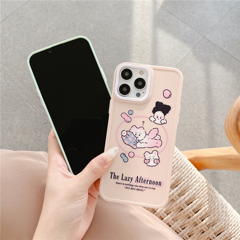 Soft Case Silikon TPU Motif Kartun Anjing Warna Permen Untuk IPhone 14 13 12 11 Pro Max