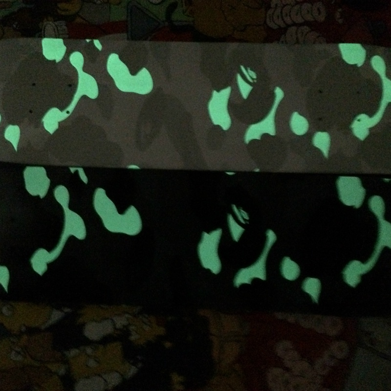 Deck Skateboard Anak Motif Camo Ape Starry Night Efek Iight Bahan Maple Ape