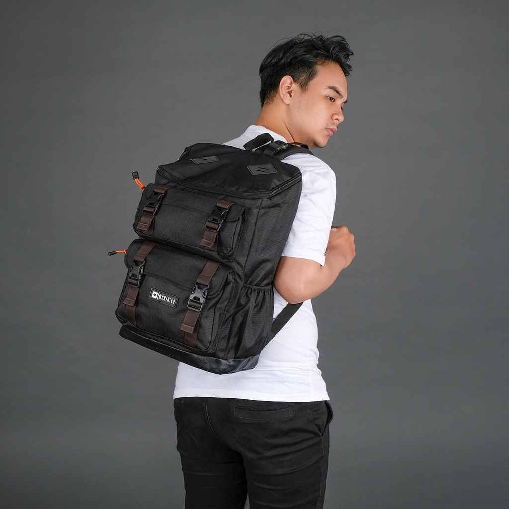 SHIFTER BLACK ORIGINAL x MCKINLEY Tas Ransel Casual Hitam Pria Daily Backpack Kuliah Kampus Kerja Kantor Sekolah SMA SMK Remaja Dewasa Tas Punggung Laptop Ukuran Besar 14 Inch Bagpack Distro Premium Outdoor Travel Traveling Bag Keren Terbaru Kekinian