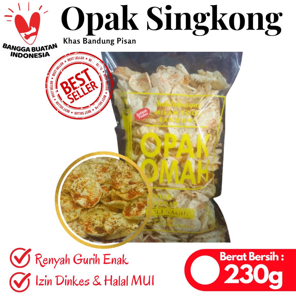 

Keripik Opak Omah Milan Food 230gr Makanan Ringan