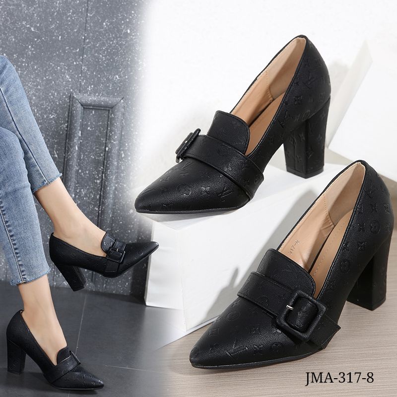 Sepatu Flat High Block L_tong Premium #jma-317-8