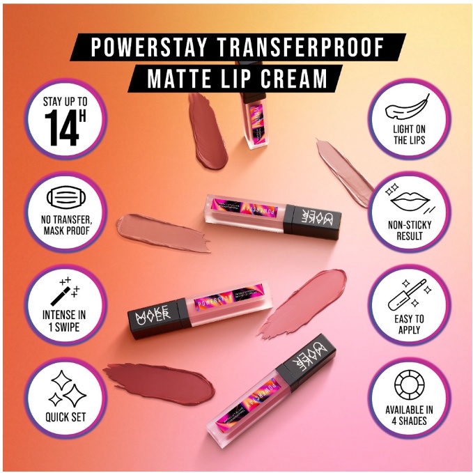 [NEW] MAKE OVER Powerstay Transferproof Matte Lip Cream Euphoria