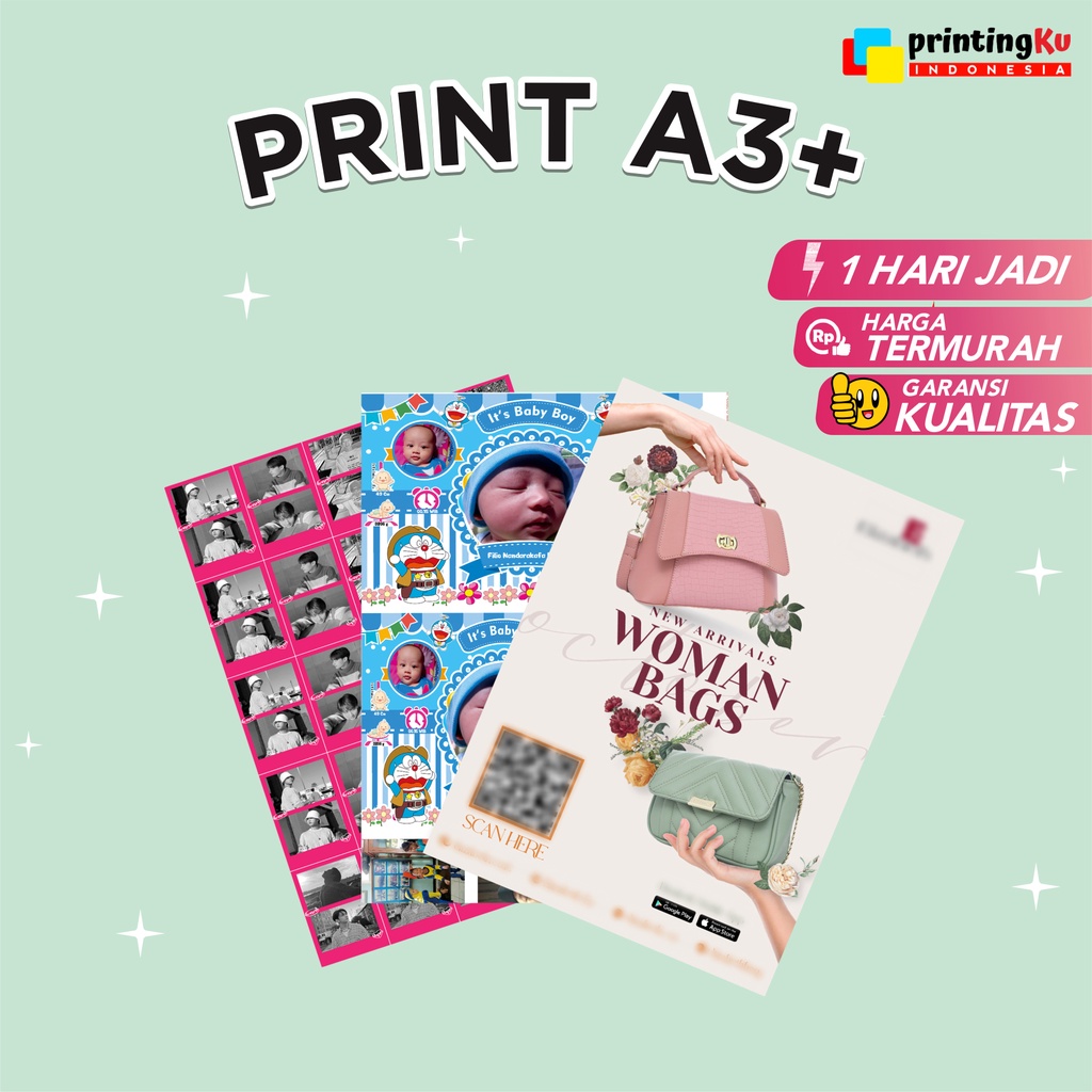 Cetak A3+ MURAH | Art Paper 120/Art paper 260/Glory/Linen 1 Sisi / 2 Sisi