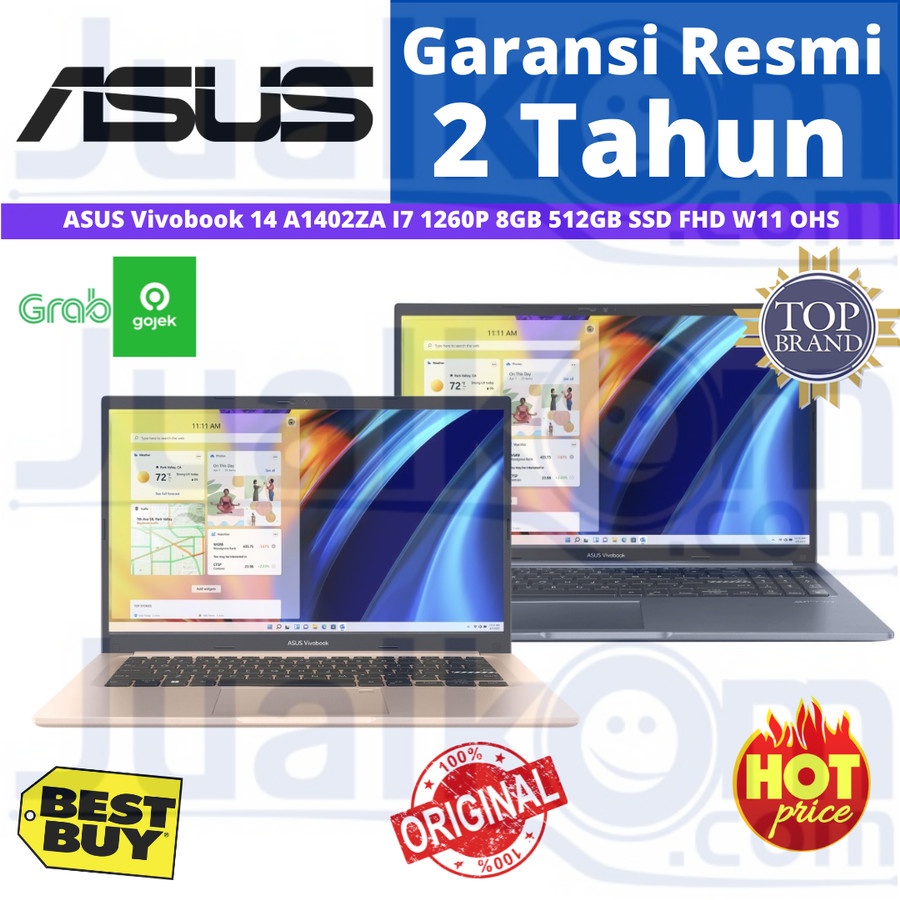 ASUS Vivobook 14 A1402ZA Core  I7 1260P 8GB 512GB SSD FHD W11 OHS