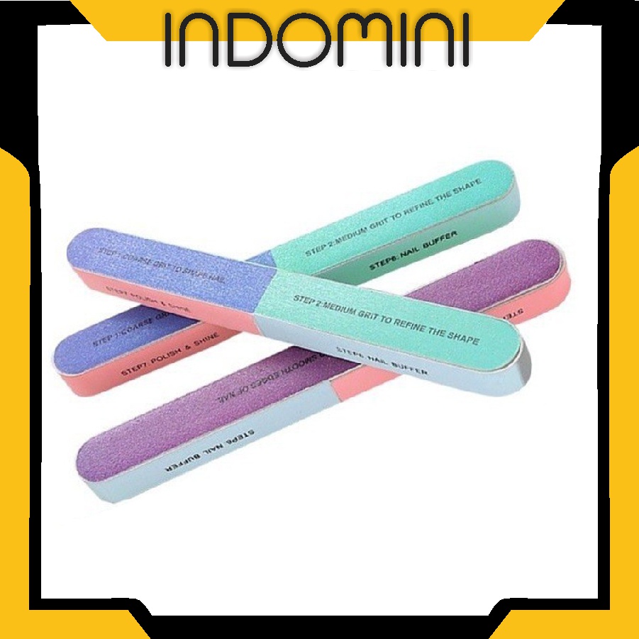 INDOMINI NAIL BUFFER 7 STEPS / ALAT PENGHALUS KUKU AMPLAS KIKIR NAIL ART MANICURE PEDICURE PERAWATAN R822