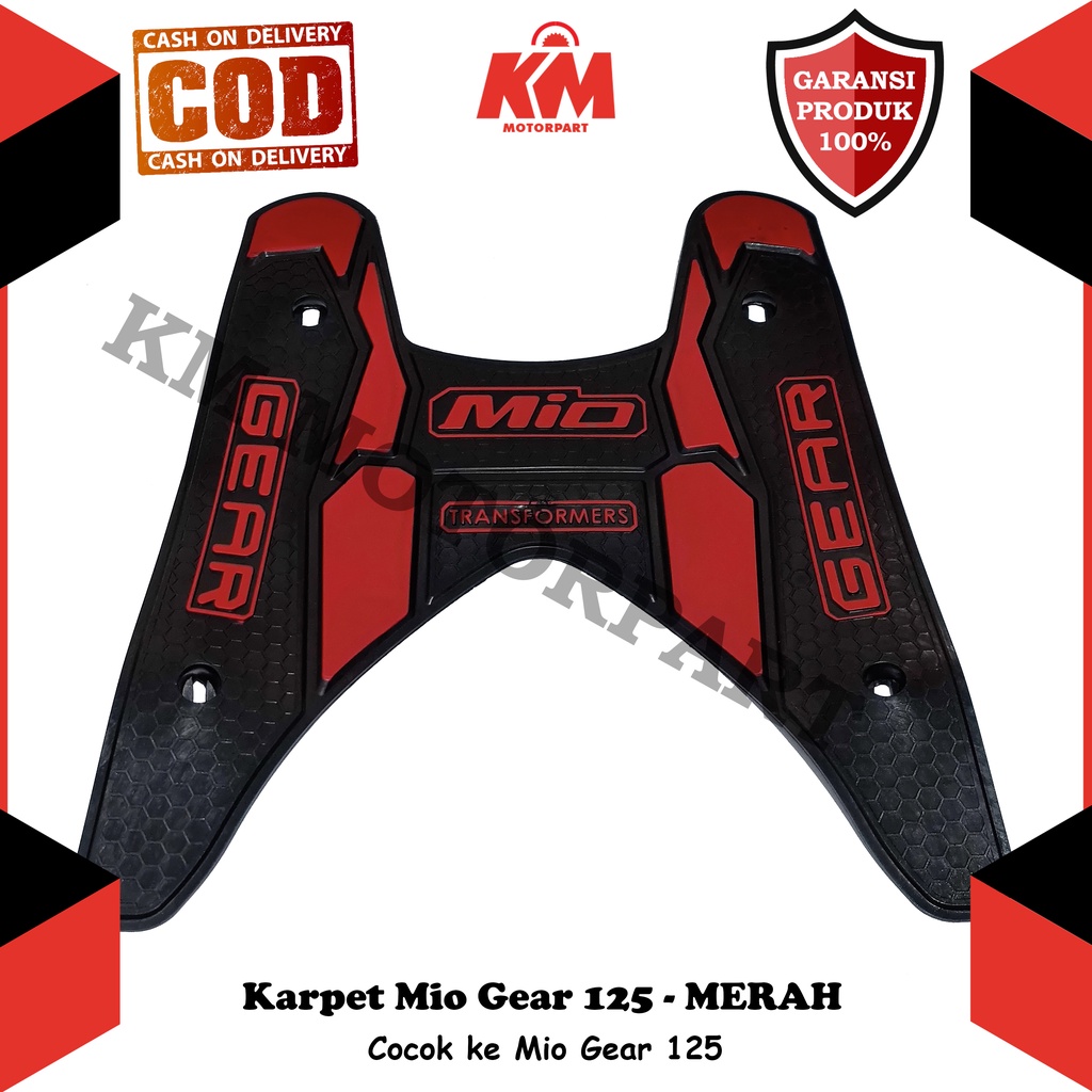 Karpet Mio Gear 125 Keset Pijakan Kaki Yamaha Mio Gear Bordes Bahan Karet Variasi