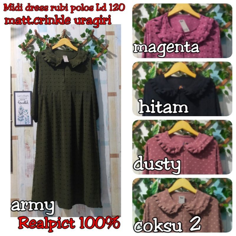 LD 120 MIDI DRESS CRINKLE URAGIRI JUMBO/MIDI DRESS RUBIAH JUMBO CRINKLE URAGIRI PREMIUM/GAMIS URAGIR